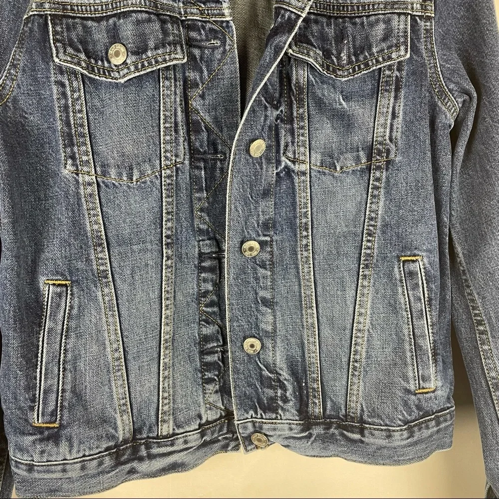 Gap Denim Jean tracker jacket button closure medium wash S - Picture 7 of 7